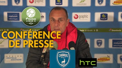 Conférence de presse Chamois Niortais - Stade de Reims (0-3) : Denis RENAUD (CNFC) - Michel DER ZAKARIAN (REIMS) - 2016/2017