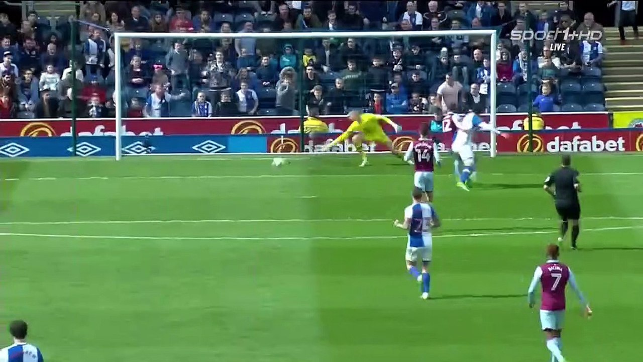 Danny Graham Goal HD - Blackburn 1-0 Aston Villa - 29.04.2017
