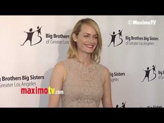 Amber Valletta Skin-Toned Lace Dress at "Accessories for Success" Luncheon ARRIVALS