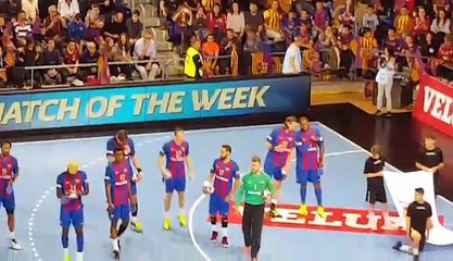 Hand Présentation des joueurs du FC Barcelone (29/04/17)