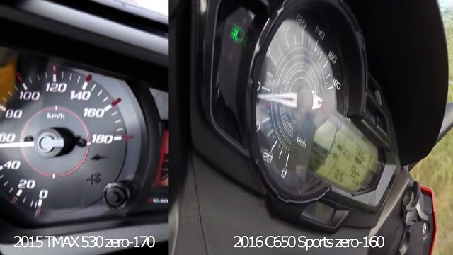 YAMAHA TMAX 530 vs BMW C650 Sports Acceleration!