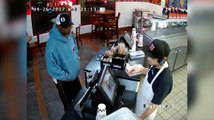 Un employé de fast food garde son calme face à un braqueur !