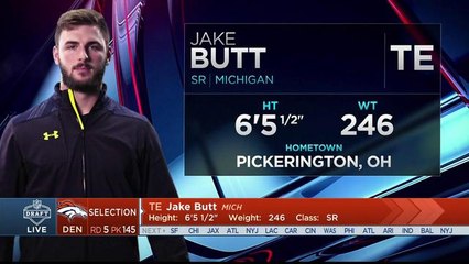 Broncos select Jake Butt No. 145 in the 2017 NFL Draft