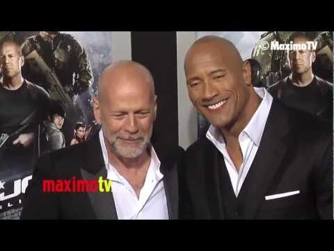 Dwayne Johnson and Bruce Willis G.I. Joe Retaliation Los Angeles Premiere ARRIVALS