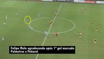 Palmeiras divulga imagens mostrando que Felipe Melo não provocou uruguaios. Assista!