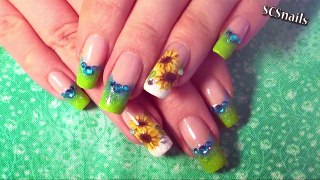 Simple & Bright Sunflower Nail Art Tutorial-Kb8yl-jPjew