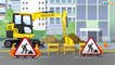 The Excavators and Truck with Tractor in the city - Diggers Cartoons World of Cars for children