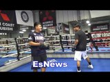 Serious Power -  Mikey Garcia Puts A Dent In Heavy Bag - EsNews Boxing