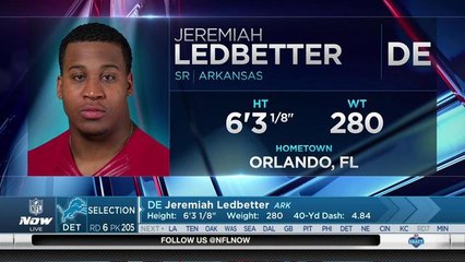 Lions select Jeremiah Ledbetter No. 205 in the 2017 NFL Draft