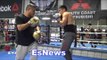 Robert Garcia On His Way of doing mitts vs Floyd Mayweather Working Mitts EsNews Boxing