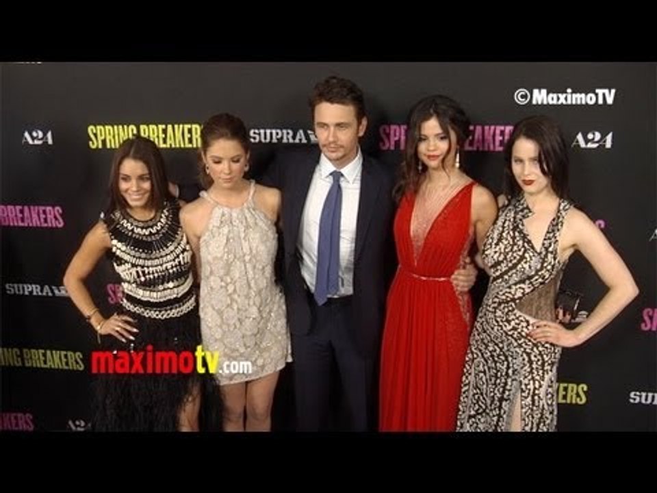 Selena Gomez, Vanessa Hudgens, Ashley Benson, James Franco "Spring Breakers" LA Premiere