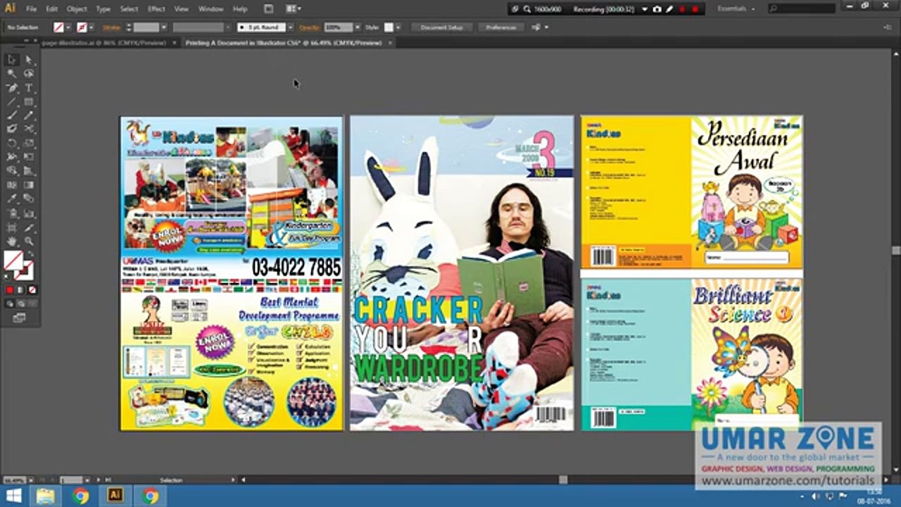 Part 62 Printing A Document Output in Illustrator CS6 Hindi Tutorials