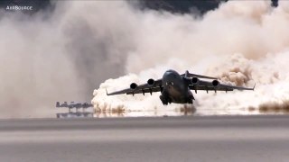 Watch This C-17 Making A Gigantic Dust Cloud – Dry Lake Bed Takeoff