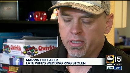 Valley man wants late wife's wedding rings returned
