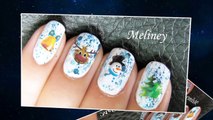 CHRISTMAS WATER DECAL NAILS EASY SIMPLE NAIL ART DESIGN _ MELINEY HOW TO VIDEO-Hldp3t