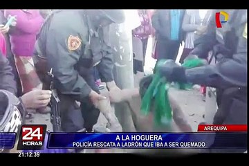 Arequipa: ladrón se salvó de ser quemado vivo por vecinos