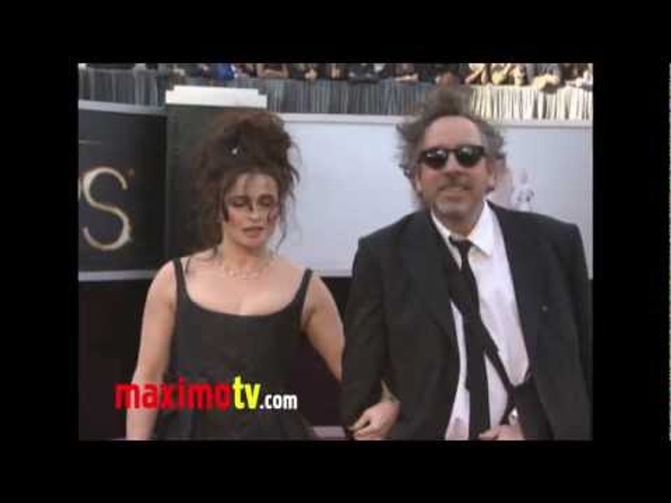 Helena Bonham Carter & Tim Burton at Oscars 2013 Red Carpet Fashion Arrivals