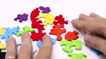 Learning Alphabet ABC with Horse Toy Wooden Puzzle for Children-f8vZI