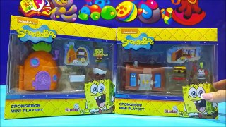 SpongeBob Squarepants Figure Two NEW Mini Playset Nickelodeon SpongeBob Toys Bob Esponja Juguetes-63JJ