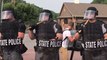 Riot Police Move in on Counter Protesters in Pikeville, Kentucky