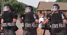 Riot Police Move in on Counter Protesters in Pikeville, Kentucky