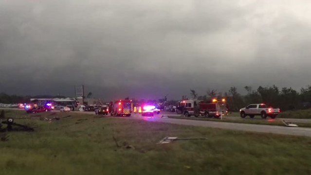 Tornado Damages Houses and Knocks Down Trees Near Canton