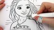 DISNEY PRINCESS MOANA COLORING BOOK VIDEOS FOR KIDS WITH HEIHEI AND PUA COLORING PAGES-PY_0l