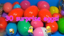 30 Surprise Eggs!!! Disney CARS MARVEL Spider Man SpongeBob HELLO KITTY PARTY ANIMALS LPS Animation-R