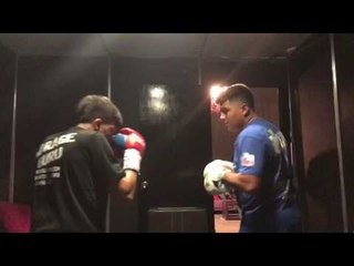 Bam Rodriguez 1-0 as a pro working mits with Pita Garcia - esnews boxing