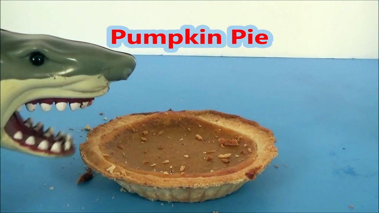 Sharks Eating Pies 'Messy Food Fight Style' Toy Shark Challenge-FHI