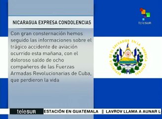 Nicaragua se solidariza con Cuba tras accidente aéreo