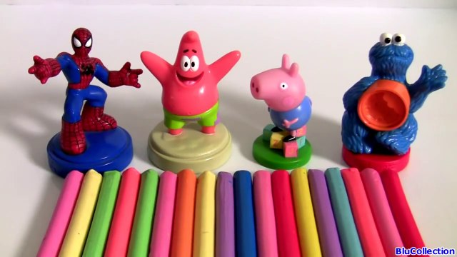 Surprise Play Doh Pig George Cookie Monster SpongeBob Clay Buddies Play-Doh Stampers Homem-Aranha-FmjBFYdj