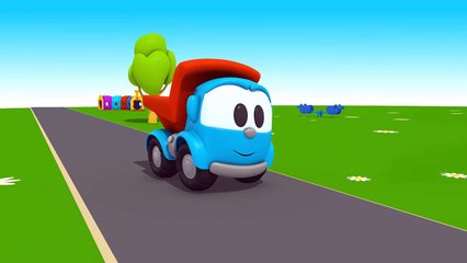 Leo the Truck. 3D cartoon and Animated series. Vacuum cleaner. Construction cartoon.-eWeAN