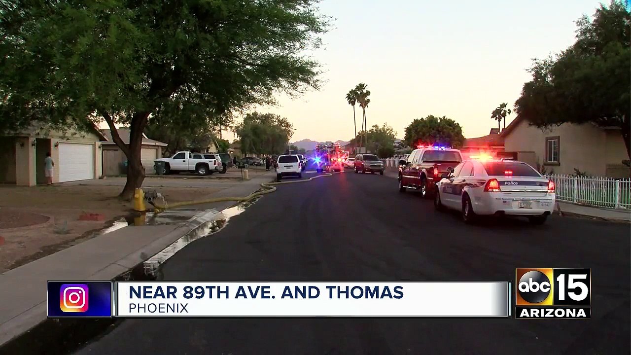 Man burned in Phoenix fire, family displaced