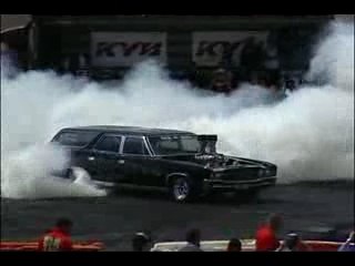 Hearse v8 Mopar burnout contest