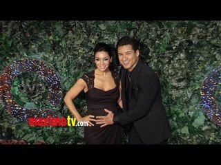 Courtney Mazza Shows Off Belly with Mario Lopez QVC Style Party 2013