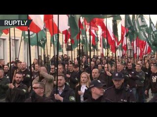 'Death to enemies of homeland': Nationalists march through Warsaw, heckled by counter-protesters