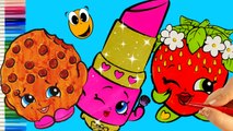 Shopkins Strawberry Kiss Lippy Lips Kooky Cookie Coloring Page Crayola Markers ❤ Coloring with Koki