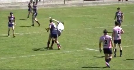 Il met l'arbitre KO d'un violent coup de poing.