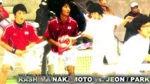 鹿島・中本（日本）vs.ジョンジヒョン・パクサンミン（韓国 ）第九ゲーム。第一回国際ジュニアU21ダブルス準決勝