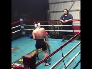 young fighter sparring