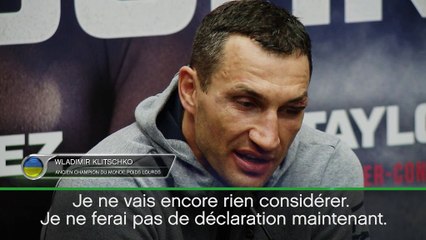 Poids lourds - Klitschko : ''Il existe une clause dans le contrat pour un rematch''
