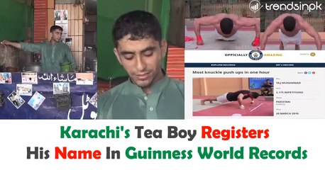 Karachi's Tea Boy Registers His Name In Guinness World Records