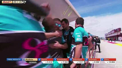 Hafizh Syahrin Juara FIM CEV Repsol Moto 2 Di Albacete