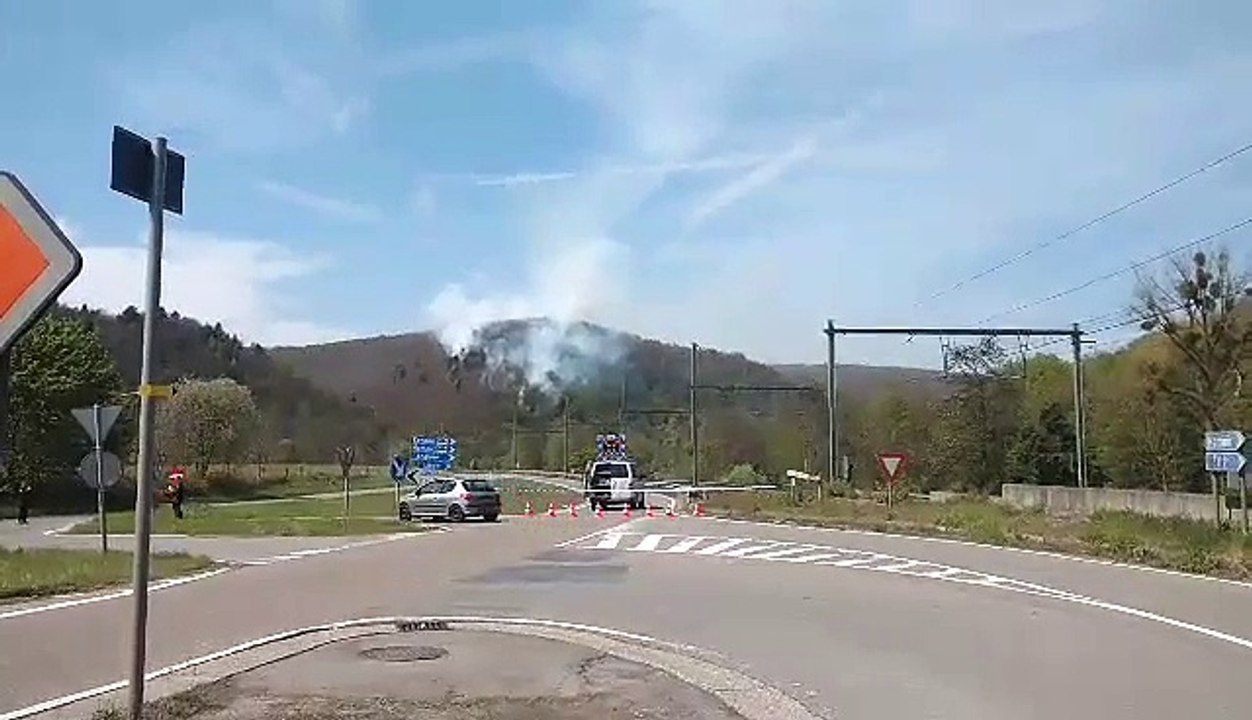 Feu de colline à Tilff