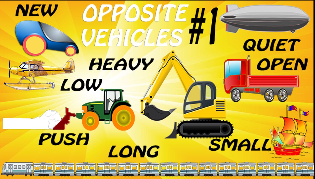 Opposite Vehicles for Kids Part 1 - Learn opposites using street ...