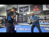 Mikey Garica 36-0 30 KOs Working Mitts WIth Big G EsNews Boxing