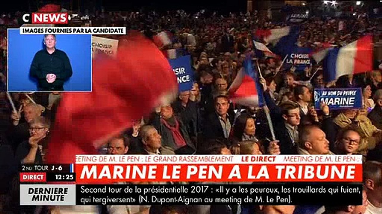 Marine Le Pen en meeting à Villepinte le 1er mai