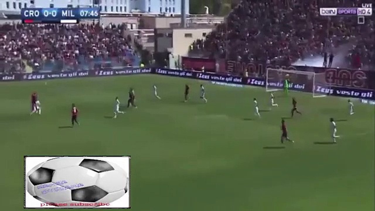 اهداف ميلان 1 - 1 كروتوني في الدوري الايطالي 30-4-2017