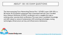 Get cisco 100-105 Real Exam Questions Answers with 100-105 PDF Dumps